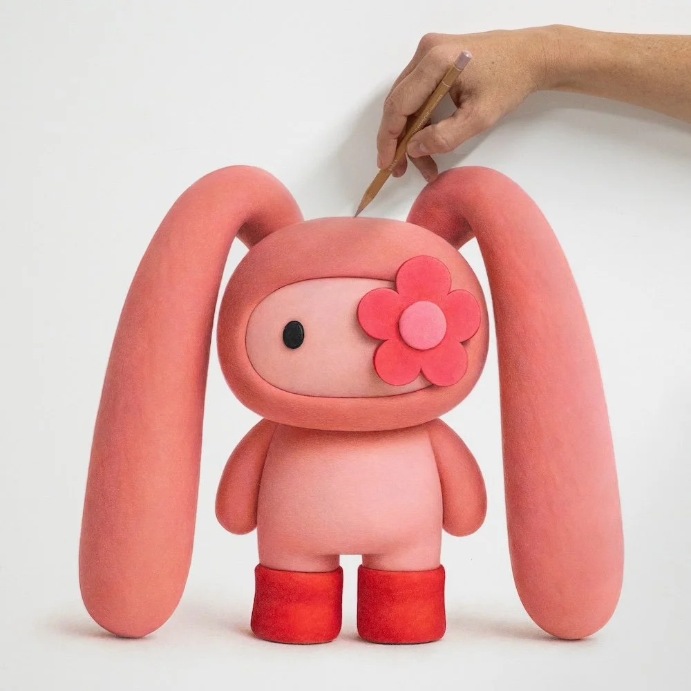 juju CJHendry ぬいぐるみ マスコット ピンク Cj Hendry Unveils JuJu in Hong Kong with Phillips — Create! Magazine
